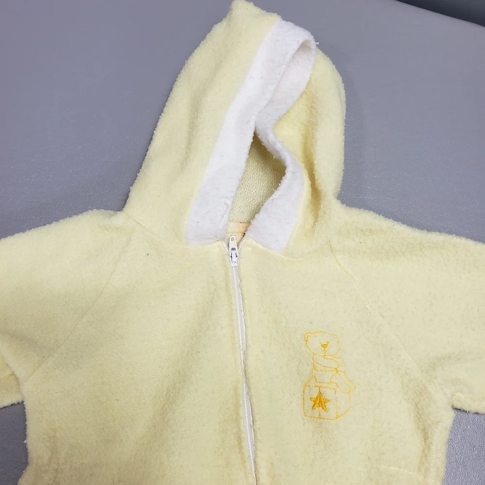 Vintage carters yellow baby pajamas small